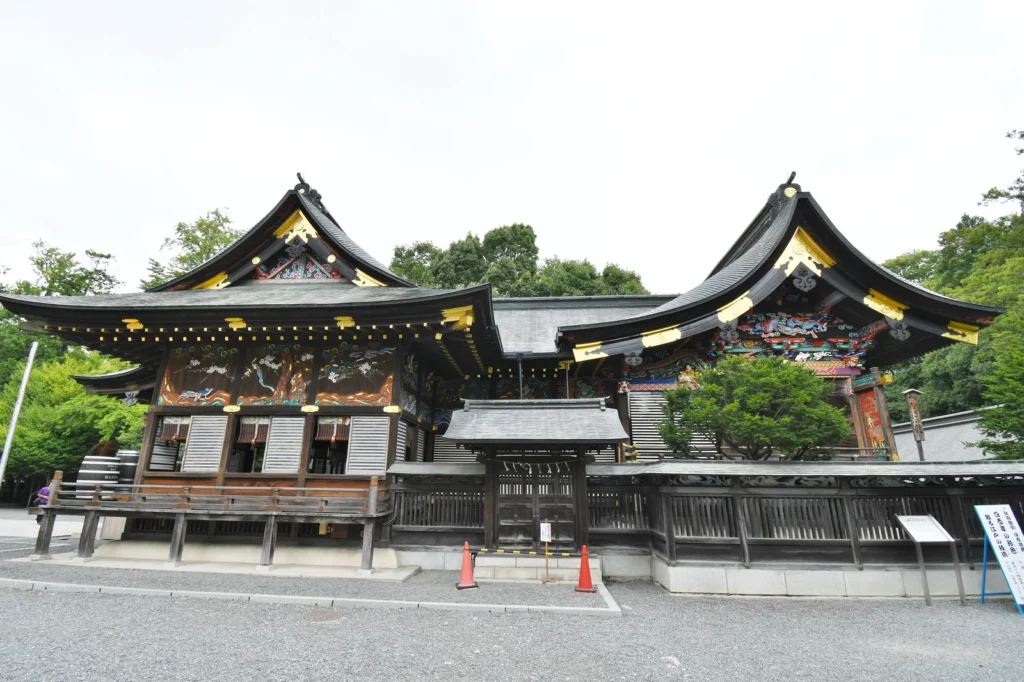 The carved wooden hall of Chichibu Shrine