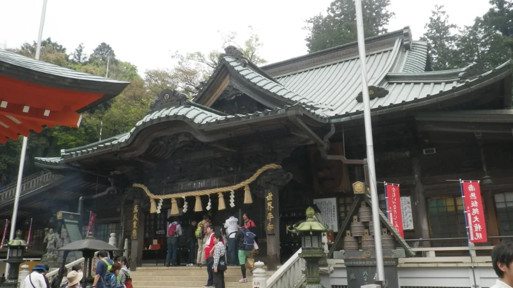 The main hall of Takaosan Yakuo-in temple on Mount Takao